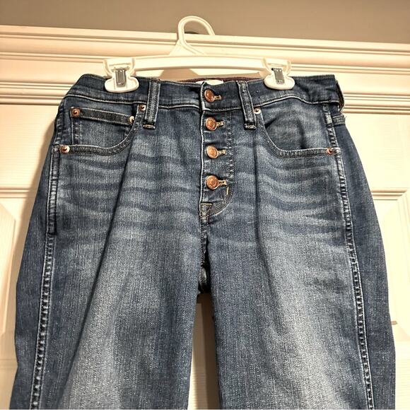 J. Crew 9" Vintage Straight Jean AT534 Big Sky Wash Size 27 Exposed Button fly - Picture 6 of 14